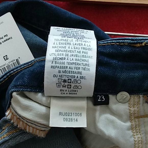 7FAM Jeans Kimmie straight 23 Mexico blue nwt - Picture 7 of 8